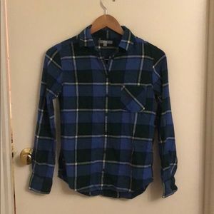 Blue flannel button up